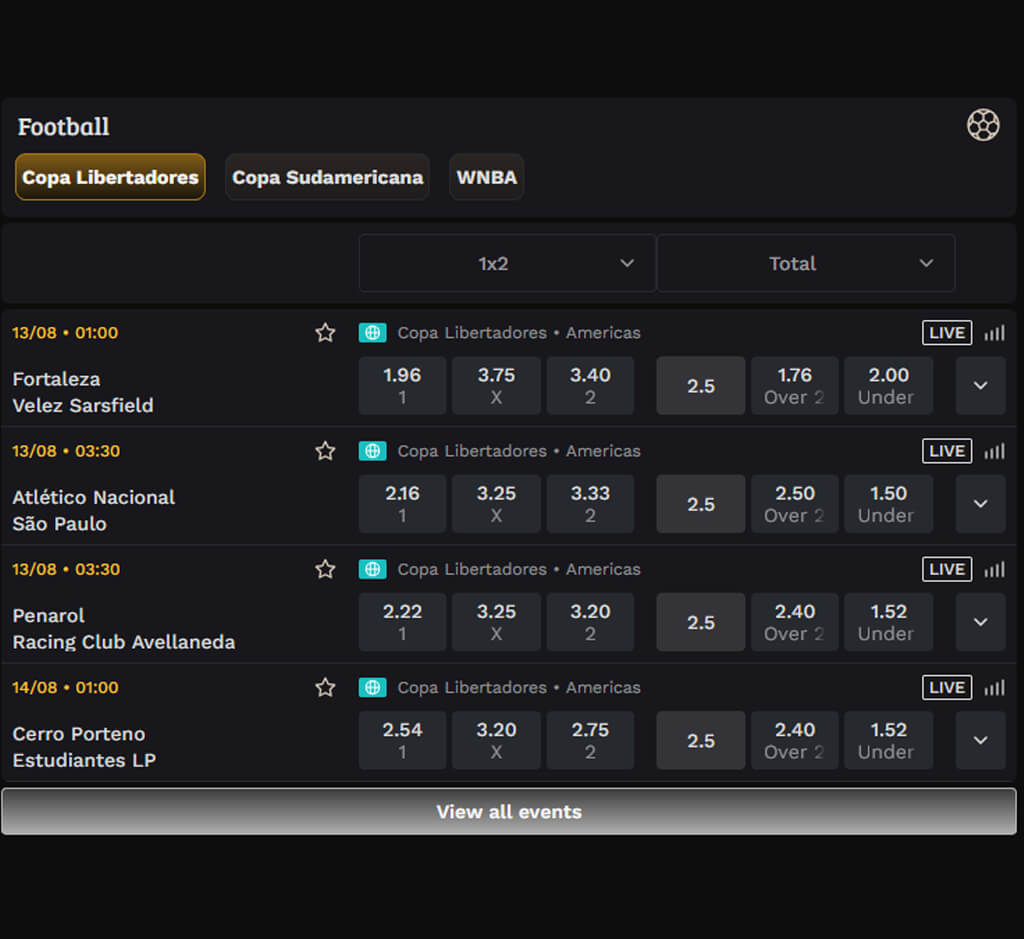 Scommesse sportive di Wildsino su PC Scommesse sportive di Wildsino su PC